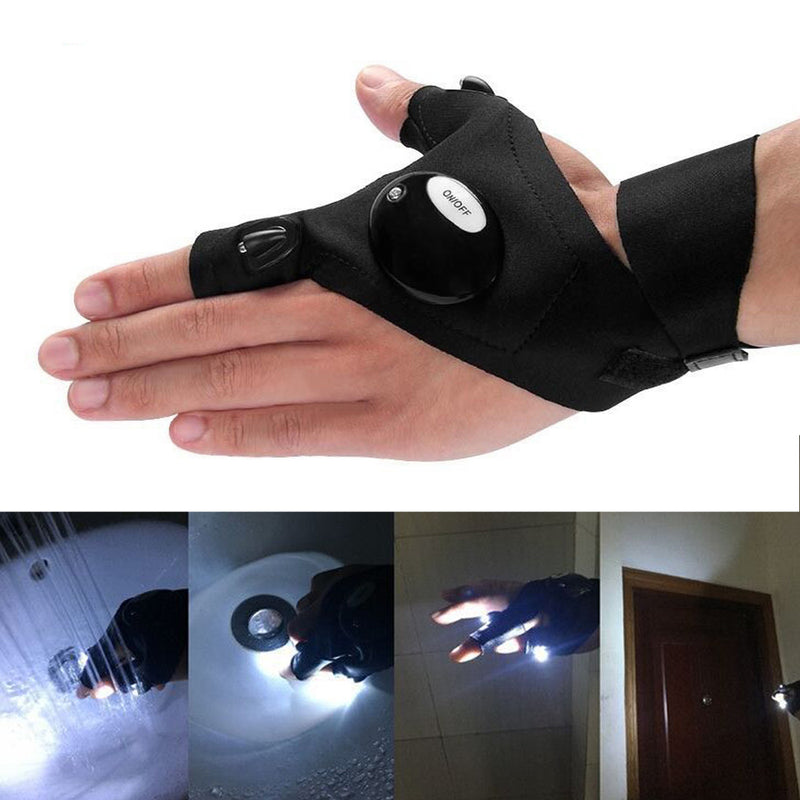 Magic Strap LED Light Fingerless LumiGlove