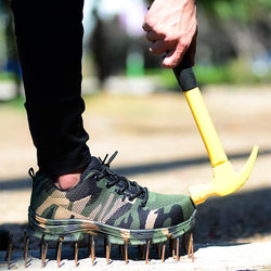 Camouflage Breathable Mesh Steel Toe Casual Shoes